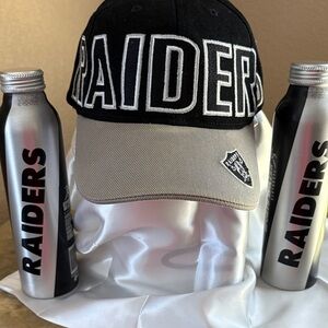 NFL Raiders Black and Gray Embroidered Logo Baseball Cap